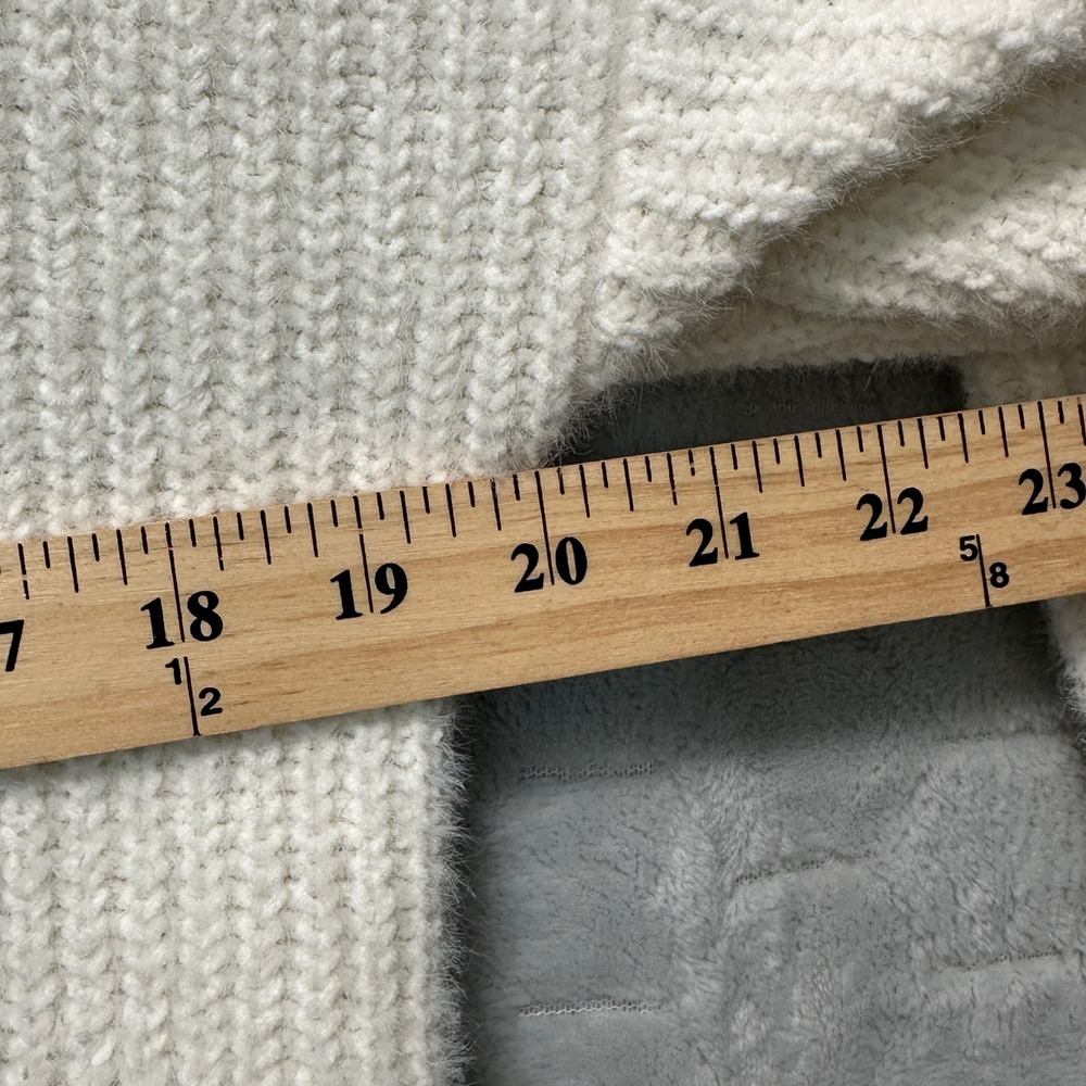 Abercrombie‎ & Fitch Soft A&F Collection Cream Ribbed Knit Turtleneck Sweater XS - Picture 8 of 9